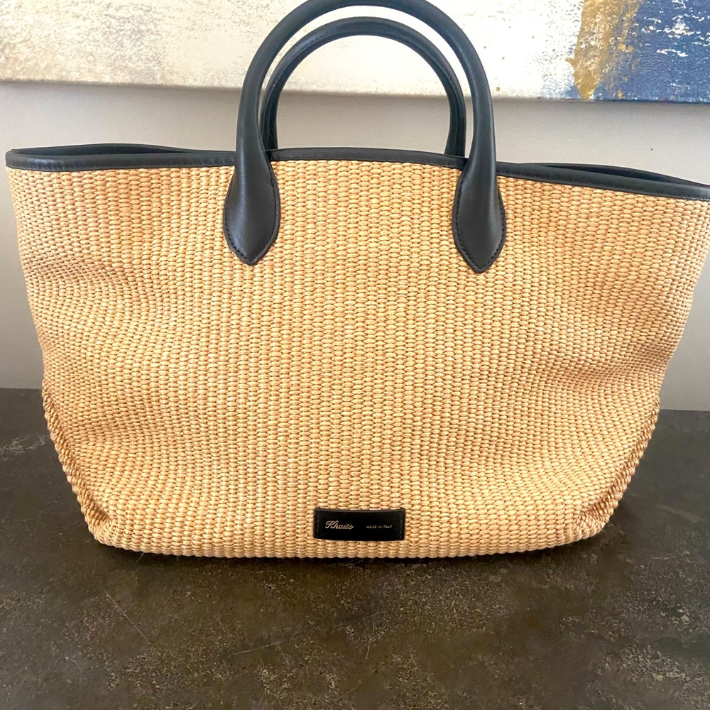 KHAITE Tan and Black Tote Bag